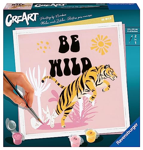 Ravensburger CreArt 23665 - Be Wild - Malen nach Zahlen Erwachsene, DIY Malset mit Pinsel und Acrylfarben, Geschenk für Frauen und Männer, Malen für Erwachsene Ravensburger CreArt 23665 - Be Wild - Malen nach Zahlen Erwachsene, DIY Malset mit Pinsel und Acrylfarben, Geschenk für Frauen und Männer, Malen für Erwachsene von Ravensburger