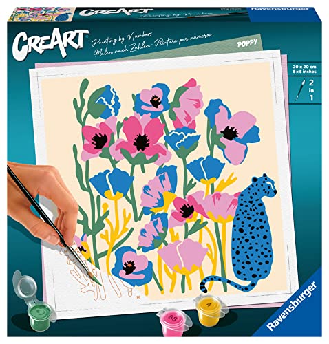 Ravensburger CreArt 23667 - Bunte Mohnblumen - Malen nach Zahlen Erwachsene, DIY Malset mit Pinsel und Acrylfarben, Geschenk für Frauen und Männer, Malen für Erwachsene Ravensburger CreArt 23667 - Bunte Mohnblumen - Malen nach Zahlen Erwachsene, DIY Malset mit Pinsel und Acrylfarben, Geschenk für Frauen und Männer, Malen für Erwachsene von Ravensburger