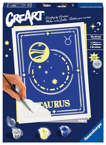 Ravensburger CreArt 23734 - Stier - Sternzeichen Malen nach Zahlen Erwachsene, DIY Malset mit Pinsel und Acrylfarben, Geschenk für Frauen und Männer, Malen für Erwachsene Ravensburger CreArt 23734 - Stier - Sternzeichen Malen nach Zahlen Erwachsene, DIY Malset mit Pinsel und Acrylfarben, Geschenk für Frauen und Männer, Malen für Erwachsene von Ravensburger