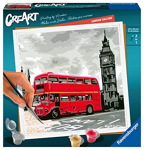 Ravensburger CreArt 28997 - London Calling - Malen nach Zahlen Erwachsene, DIY Malset mit Pinsel und Acrylfarben, Geschenk für Frauen und Männer, Malen für Erwachsene von Ravensburger