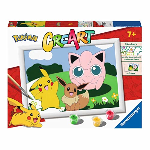 Ravensburger CreArt Pokemon Classics Malen nach Zahlen Kits für Kinder & Erwachsene ab 7 Jahren – Kinder-Bastelset, Grün Ravensburger CreArt Pokemon Classics Malen nach Zahlen Kits für Kinder & Erwachsene ab 7 Jahren – Kinder-Bastelset, Grün von Ravensburger