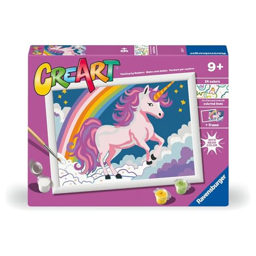 Ravensburger CreArt Serie D: Einhorn Rosa Neon, Malen nach Zahlen, Malset für Kinder, inklusive Rahmen, Lernspiel, Geschenkidee für Jungen und Mädchen 9+ Jahre, 18 x 24 cm Ravensburger CreArt Serie D: Einhorn Rosa Neon, Malen nach Zahlen, Malset für Kinder, inklusive Rahmen, Lernspiel, Geschenkidee für Jungen und Mädchen 9+ Jahre, 18 x 24 cm von Ravensburger