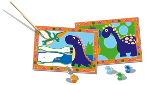 Ravensburger - Creart Serie Junior 2 x Dinosaurier | Malset für Kinder | Malen nach Zahlen enthält alles Notwendige | Spiele Kinder 5 Jahre oder älter | Creart 5 Jahre Ravensburger - Creart Serie Junior 2 x Dinosaurier | Malset für Kinder | Malen nach Zahlen enthält alles Notwendige | Spiele Kinder 5 Jahre oder älter | Creart 5 Jahre von Ravensburger