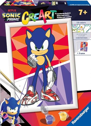 Ravensburger CreArt Sonic the Hedgehog Malen nach Zahlen Kits für Kinder und Erwachsene ab 7 Jahren – Kinder-Bastelset Ravensburger CreArt Sonic the Hedgehog Malen nach Zahlen Kits für Kinder und Erwachsene ab 7 Jahren – Kinder-Bastelset von Ravensburger