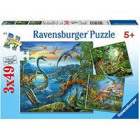 Ravensburger Faszination Dinosaurier Puzzle, 3 x 49 Teile von Ravensburger