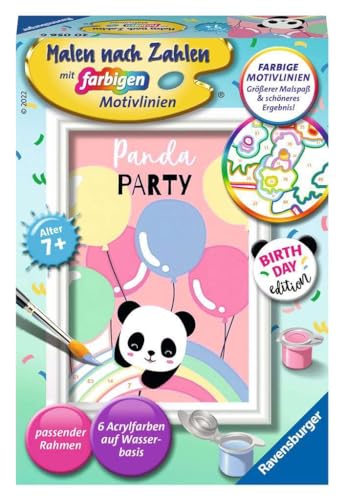 Ravensburger Malen nach Zahlen 20056 - Panda Party Kinder ab 7 Jahren von Ravensburger