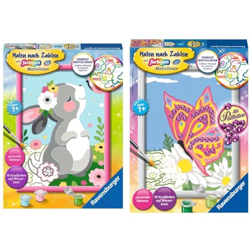 Ravensburger Malen nach Zahlen 20062 - Frühlingsgrüße Kinder ab 7 Jahren & Malen nach Zahlen 28474 - Schmetterling - Malen nach Zahlen für Kinder ab 7 Jahren Ravensburger Malen nach Zahlen 20062 - Frühlingsgrüße Kinder ab 7 Jahren & Malen nach Zahlen 28474 - Schmetterling - Malen nach Zahlen für Kinder ab 7 Jahren von Ravensburger