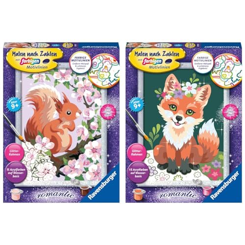 Ravensburger Malen nach Zahlen 20064 - Neugieriges Eichhörnchen - Malen nach Zahlen für Kinder ab 9 Jahren & Malen nach Zahlen 23765 - Blumiger Fuchs - Kinder ab 9 Jahren Ravensburger Malen nach Zahlen 20064 - Neugieriges Eichhörnchen - Malen nach Zahlen für Kinder ab 9 Jahren & Malen nach Zahlen 23765 - Blumiger Fuchs - Kinder ab 9 Jahren von Ravensburger