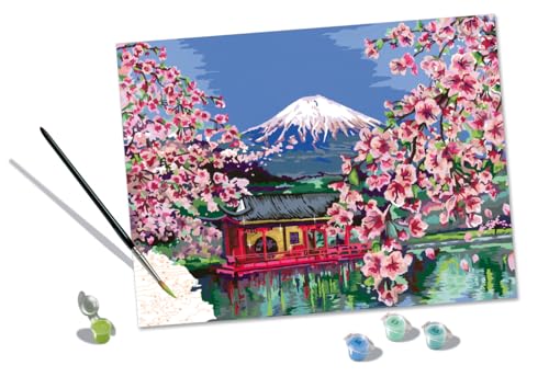 Ravensburger CreArt 20177 - Japanische Kirschblüten - Malen nach Zahlen Erwachsene, DIY Malset mit Pinsel und Acrylfarben, Geschenk für Frauen und Männer, Malen für Erwachsene von Ravensburger