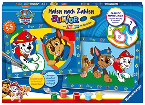 Ravensburger Malen nach Zahlen 20286 - Paw Patrol - Kinder 5-7 Jahre, Paw Patrol Spielzeug für 1 Spieler, Paw Patrol Geschenke von Ravensburger
