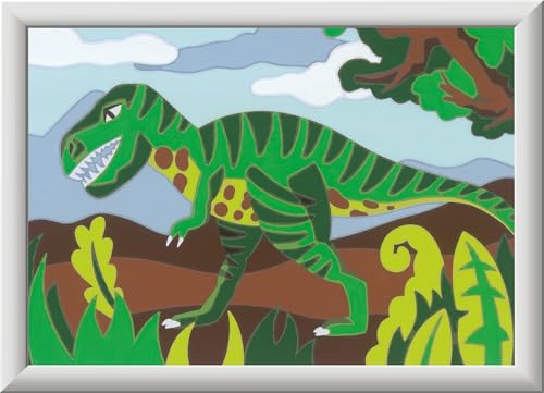 Ravensburger CreArt 20293 - Hungriger Dinosaurier - Malen nach Zahlen Dino für Kinder ab 9 Jahre, Malset mit Rahmen, Pinsel und Acrylfarben, Geschenk für Jungen und Mädchen Ravensburger CreArt 20293 - Hungriger Dinosaurier - Malen nach Zahlen Dino für Kinder ab 9 Jahre, Malset mit Rahmen, Pinsel und Acrylfarben, Geschenk für Jungen und Mädchen von Ravensburger