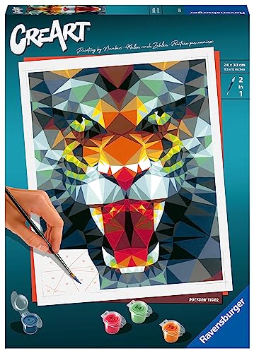 Ravensburger CreArt - Malen nach Zahlen 23514 Polygon Tiger ab 12 Jahren von Ravensburger