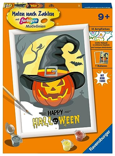 Ravensburger Malen nach Zahlen 23601 - Happy Halloween - Kinder ab 9 Jahren von Ravensburger