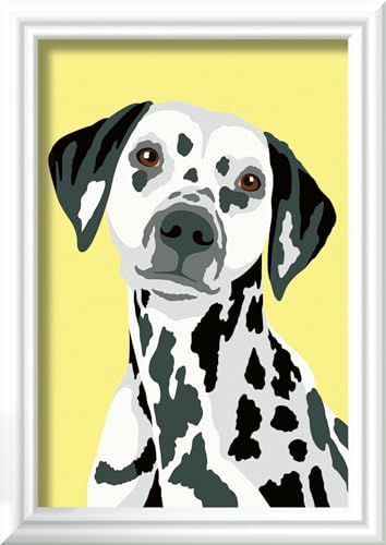 Ravensburger CreArt 23755 - Niedlicher Hund - Malen nach Zahlen für Kinder ab 7 Jahre, Malset mit Rahmen, Pinsel und Acrylfarben, Geschenk für Mädchen und Jungen von Ravensburger