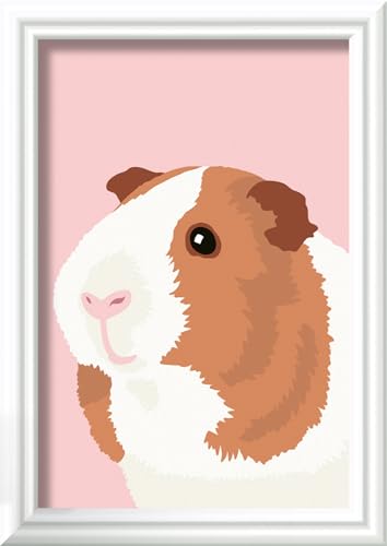 Ravensburger CreArt 23758 - Niedliches Meerschweinchen - Malen nach Zahlen für Kinder ab 7 Jahre, Malset mit Rahmen, Pinsel und Acrylfarben, Geschenk für Mädchen und Jungen von Ravensburger