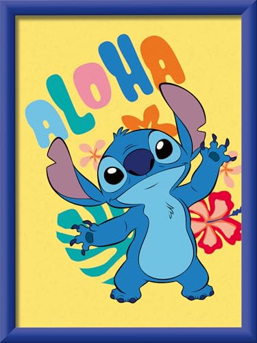 Ravensburger CreArt 23767 - Disney Stitch - Malen nach Zahlen Disney Stitch für Kinder ab 9 Jahre, Malset mit Rahmen, Pinsel und Acrylfarben, Geschenk für Mädchen und Jungen von Ravensburger