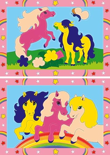 Ravensburger Malen nach Zahlen 27773 - Süße Ponys -Malen nach Zahlen für Kinder 5-7 Jahren von Ravensburger