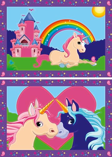 Ravensburger CreArt 27774 - Bunte Einhornwelt - Malen nach Zahlen Einhörner für Kinder ab 5 Jahre, Malset mit Rahmen, Pinsel und Acrylfarben, Geschenk für Mädchen und Jungen von Ravensburger