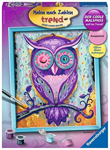 Ravensburger Malen nach Zahlen 28426 - Träumende Eule - Perfektes Malergebnis durch hochwertiges Künstlerzubehör, ohne Rahmen Ravensburger Malen nach Zahlen 28426 - Träumende Eule - Perfektes Malergebnis durch hochwertiges Künstlerzubehör, ohne Rahmen von Ravensburger