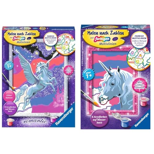 Ravensburger Malen nach Zahlen 28641 - Stolzer Pegasus - Malen nach Zahlen für Kinder ab 7 Jahren & Malen nach Zahlen 29609 - Einhorn - Malen nach Zahlen für Kinder ab 7 Jahren, Einhorn Geschenke Ravensburger Malen nach Zahlen 28641 - Stolzer Pegasus - Malen nach Zahlen für Kinder ab 7 Jahren & Malen nach Zahlen 29609 - Einhorn - Malen nach Zahlen für Kinder ab 7 Jahren, Einhorn Geschenke von Ravensburger