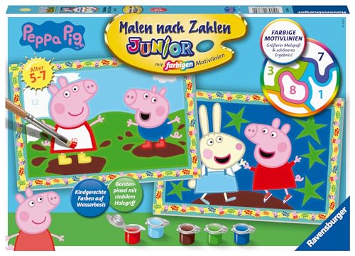Ravensburger Malen nach Zahlen 28764 Peppa Pig - für Kinder von 5-7 Jahren von Ravensburger