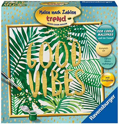 Ravensburger Malen nach Zahlen 28795 Good Vibes - Malen nach Zahlen für Erwachsene. Perfektes Malergebnis durch hochwertiges Künstlerzubehör, ohne Rahmen Ravensburger Malen nach Zahlen 28795 Good Vibes - Malen nach Zahlen für Erwachsene. Perfektes Malergebnis durch hochwertiges Künstlerzubehör, ohne Rahmen von Ravensburger
