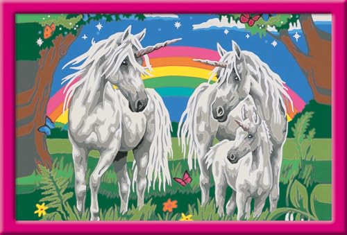 Ravensburger Malen nach Zahlen 28908 - Fabelhafte Einhornwelt Kinder ab 9 Jahren von Ravensburger