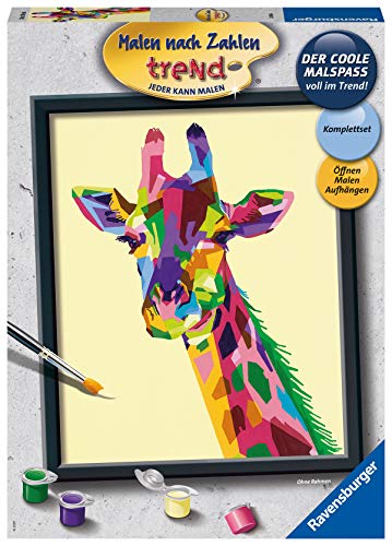 Ravensburger 28926 Bunte Giraffe - Malen nach Zahlen für Erwachsene. Perfektes Malergebnis durch hochwertiges Künstlerzubehör, ohne Rahmen Ravensburger 28926 Bunte Giraffe - Malen nach Zahlen für Erwachsene. Perfektes Malergebnis durch hochwertiges Künstlerzubehör, ohne Rahmen von Ravensburger
