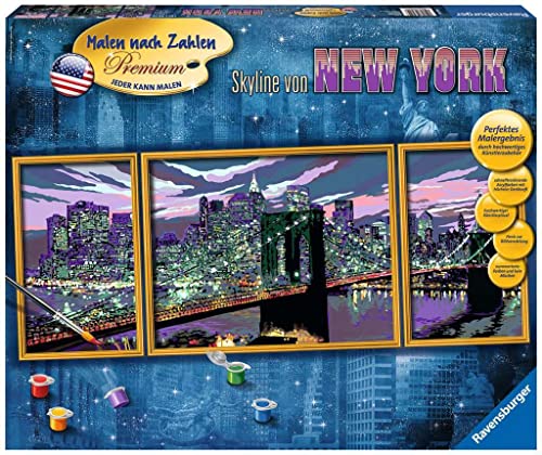 Ravensburger Malen nach Zahlen 28951 - Skyline von New York - Für Erwachsene und Kinder ab 14 Jahren, Teal/Turquoise Green Ravensburger Malen nach Zahlen 28951 - Skyline von New York - Für Erwachsene und Kinder ab 14 Jahren, Teal/Turquoise Green von Ravensburger