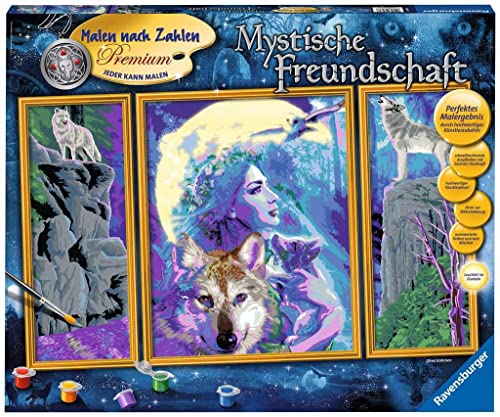 Ravensburger Malen nach Zahlen 28960 - Mystische Freundschaft - Für Erwachsene und Kinder ab 14 Jahren,Yellow von Ravensburger