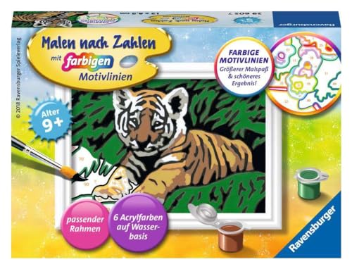 Ravensburger Malen nach Zahlen 29605 - Süßer Tiger - Kinder ab 9 Jahren von Ravensburger
