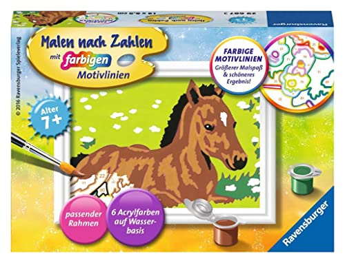 Ravensburger Malen nach Zahlen 29687 - Kleines Fohlen - Kinder ab 7 Jahren von Ravensburger