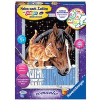 Ravensburger Malen-nach-Zahlen Fohlen mit Kätzchen mehrfarbig von Ravensburger