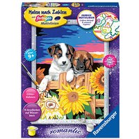 Ravensburger Malen-nach-Zahlen Welpen im Sonnenuntergang mehrfarbig Ravensburger Malen-nach-Zahlen Welpen im Sonnenuntergang mehrfarbig von Ravensburger