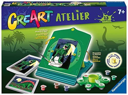 Ravensburger - Mein fantastisches Atelier CreArt, Set mit Staffelei Thema Dinosaurier, Malen nach Zahlen, kreatives Spiel für Kinder 7+ Jahre Ravensburger - Mein fantastisches Atelier CreArt, Set mit Staffelei Thema Dinosaurier, Malen nach Zahlen, kreatives Spiel für Kinder 7+ Jahre von Ravensburger