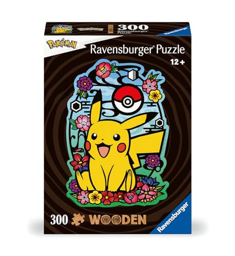 Ravensburger Wooden Puzzle 12000761 - Pikachu - 300 Teile Kontur-Holzpuzzle mit stabilen, individuellen Puzzleteilen und 25 kleinen Holzfiguren = Whimsies, für Pokemon-Fans ab 12 Jahren Ravensburger Wooden Puzzle 12000761 - Pikachu - 300 Teile Kontur-Holzpuzzle mit stabilen, individuellen Puzzleteilen und 25 kleinen Holzfiguren = Whimsies, für Pokemon-Fans ab 12 Jahren von Ravensburger