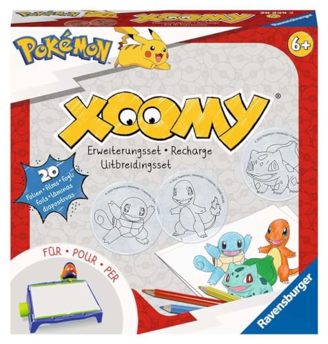 Ravensburger Xoomy Erweiterungsset Pokémon 20239 - Erweiterungsset für den Xoomy Midi oder Maxi, Xoomy Erweiterung mit 20 neuen Motiven von Ravensburger