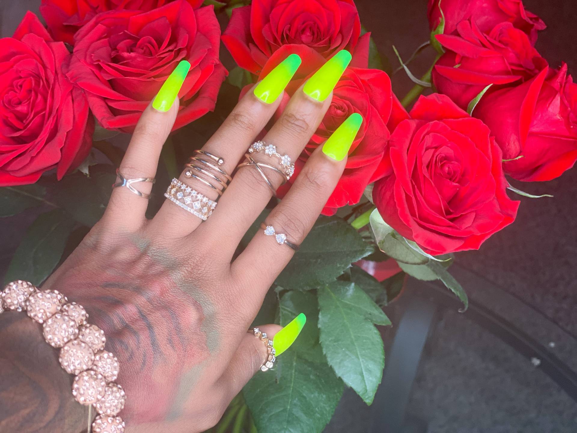 Lemon Lime Ombre Nägel von RawTrendzBoutique