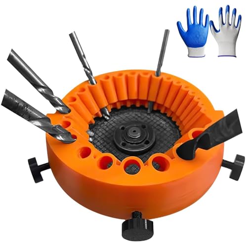 Bohrerschärfgerät mit Handschuhe, Bohrerschärfer, Bohrer-Schleifgerät,Winkelschleifer Bohrerschärfer zum Schleifen von Bohrern, 2 bis 13 Mm Bohrer zum Schleifen 125 mm von RawWeFactic