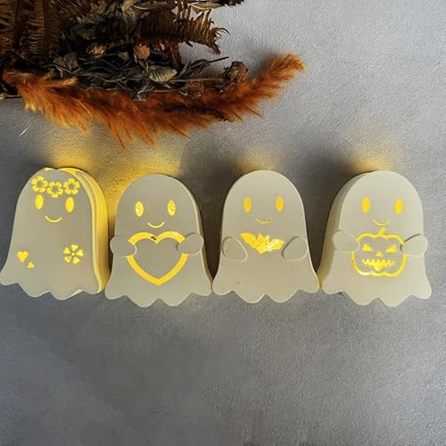 Silikonformen Gießformen Halloween Geister, Gießformen Silikon Ghost Kerzen, Süße Geist Silikonform Kerzenformen, Giessformen Silikon Zum Gießen, Diy Herbst Halloween Deko 1 von RawWeFactic