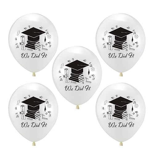 Abschlussfeier Klasse 2023, 5 Stück, Latex, 30,5 cm, für Abschlussfeier im Klassenzimmer für Studenten der Sekundarschule Universität von Raxove