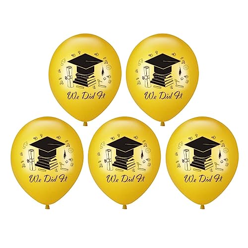 Abschlussfeier Klasse 2023, 5 Stück, Latex, 30,5 cm, für Abschlussfeier im Klassenzimmer für Studenten der Sekundarschule Universität von Raxove