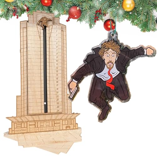 Interaktiver Adventskalender Hans Gruber, Adventskalender Tischdekorationen aus Holz | Harter Weihnachtsschmuck, lustiger Freund (Kalender+Ornament) von Keffor von Raxove