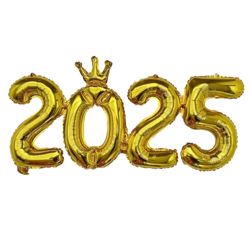 Luftballons Mit Zahlen Für Die Neujahrsdekoration 2025 | Dekorative Luftballons Für Das Neue Jahr 2025 - 45x93 Cm, Kreative Folienballons 2025 P von Raxove