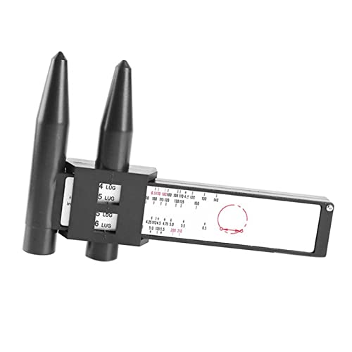 Raxove 2 PCD Auto Rad Lineal - 8 Flügel Felgenlehre - Werkzeug zum Messen des Modells von Radschrauben/Felgen für Fahrzeuge, Schieblehre für Lineal PCD von Raxove