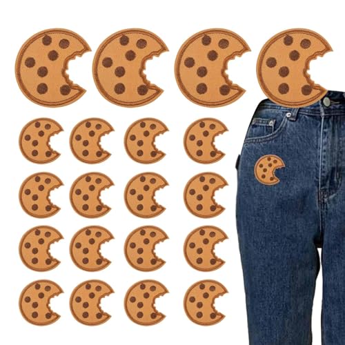 Raxove Aufnäher zum Sticken, Aufnäher für Kleidung - Jeans mit selbstklebenden Stoffflicken, 20 Stück, ästhetische Lebensmittel, DIY-Handwerk, Kleidung, Jacke, Mütze, Dekorationen von Raxove