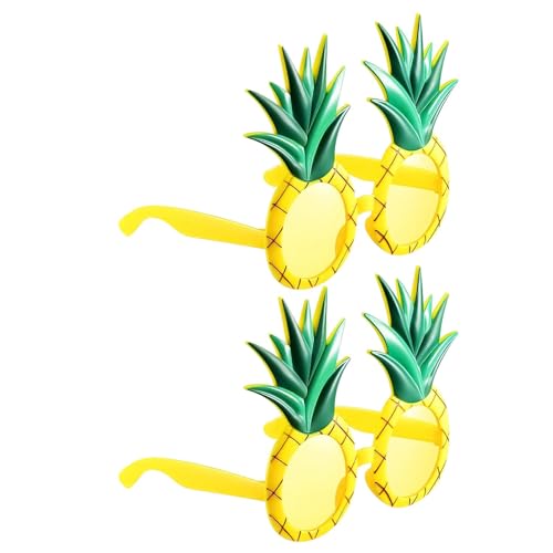 Hawaiianische Sonnenbrille, Party-Sonnenbrille - 2 Paar lustige Ananas-Sonnenbrillen | Neuheit Ananas Gefälligkeiten, tropische Hawaii-Sonnenbrille für Partys Hawaiianische Sonnenbrille, Party-Sonnenbrille - 2 Paar lustige Ananas-Sonnenbrillen | Neuheit Ananas Gefälligkeiten, tropische Hawaii-Sonnenbrille für Partys von Raxove