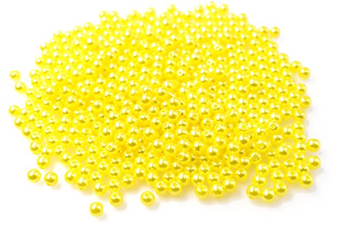 RayLineDo®-Kunststoffperlen, rund, 500 Stück, 6 mm, lose, gelb von RayLineDo