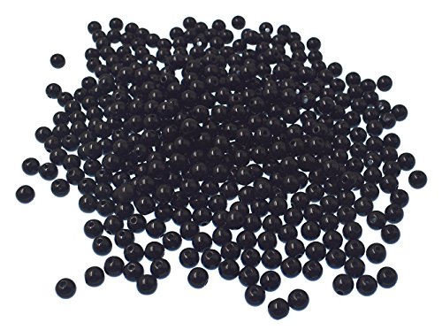 RayLineDo®-Kunststoffperlen, rund, 500 Stück, 6 mm, lose, schwarz von RayLineDo
