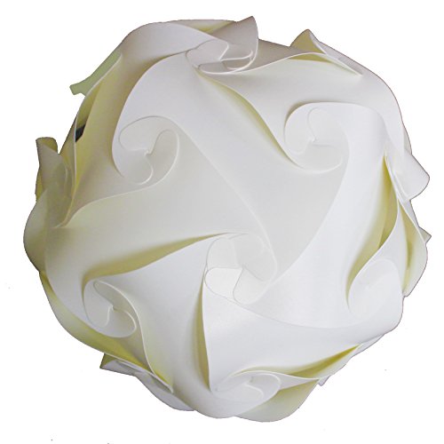 Raylinedo® Puzzle-Lampenschirm, Deckenlampe, Lampenschirm, Party-Dekoration, Selbstmontage, Durchmesser 25 cm, weiß von RayLineDo